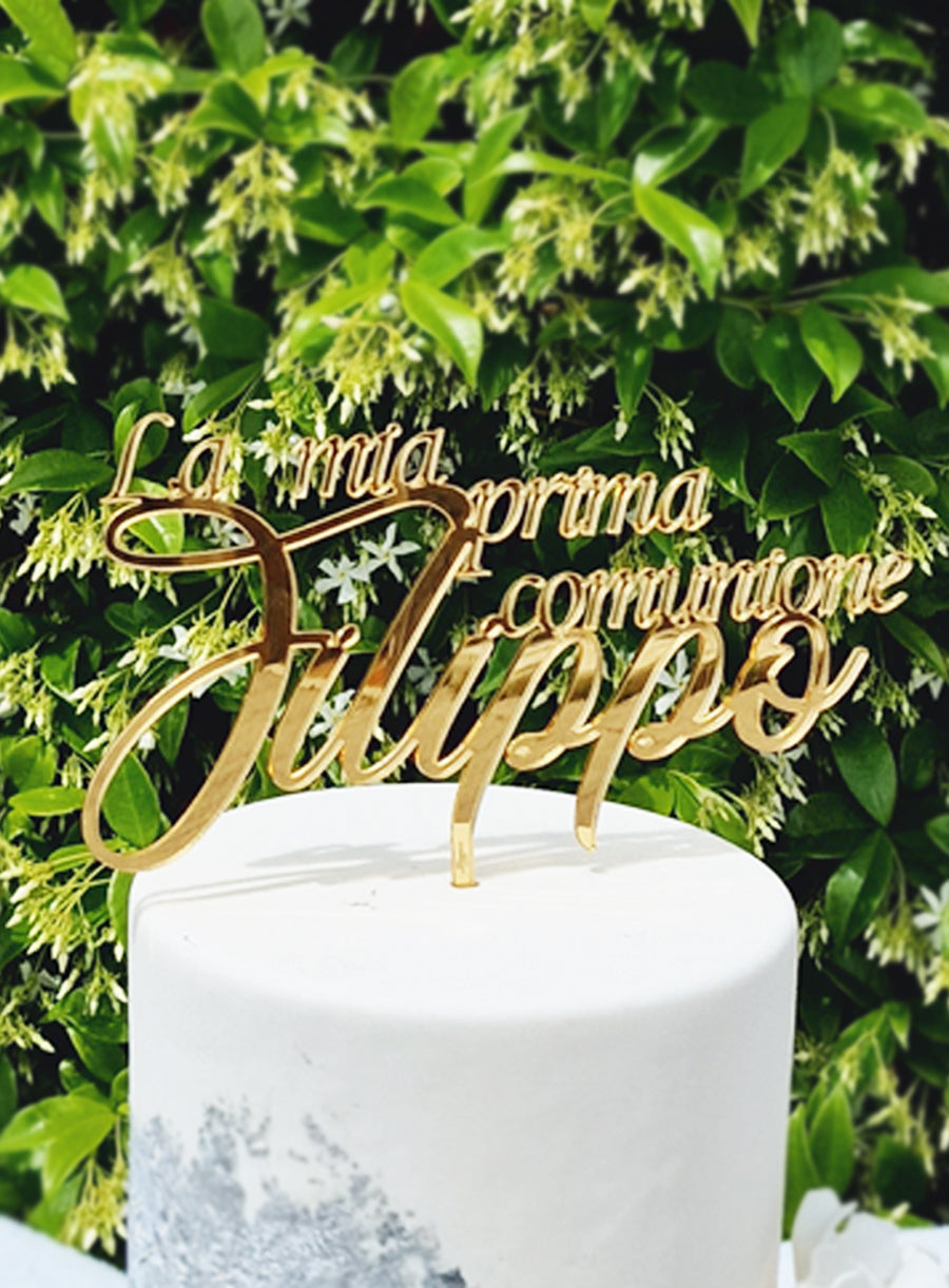 Cake Topper Personalizzato – Zagara Eventi D'Autore