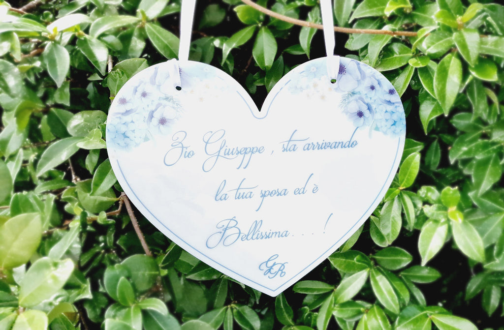 Lavagnetta a cuore Light Blue – Zagara Eventi D'Autore