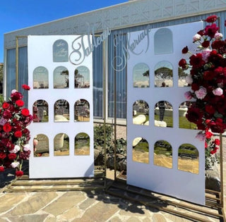 Tableau de mariage a pannelli in plexiglass specchio oro 