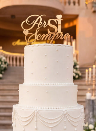 Cake Topper Per Sempre SI