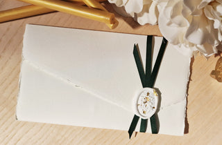 Carta Amalfi nastro Raso Verde ceralacca