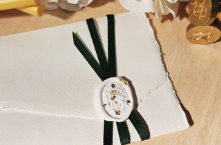 Carta Amalfi nastro Raso Verde ceralacca