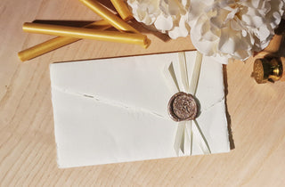 Carta Amalfi nastro Raso Panna ceralacca