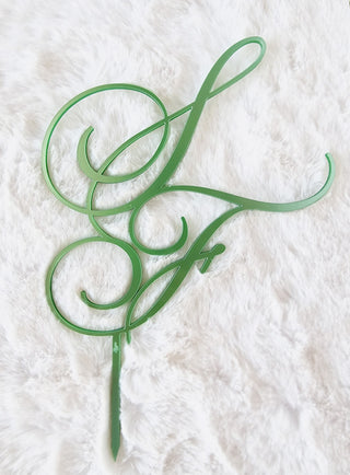 Cake Topper Lys Verde Cromo