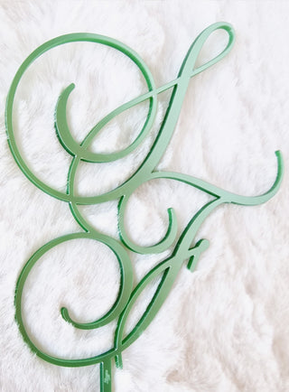 Cake Topper Lys Verde Cromo