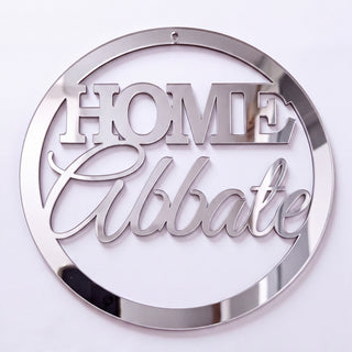 Fuoriporta circolare Home specchio Argento