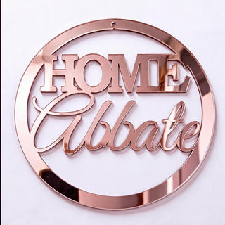 Fuoriporta circolare Home specchio Argento