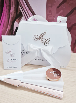 Kit Wedding Bag Chanel + Ventaglio + Fazzoletto+ Balsamo Labbra