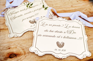Lavagnetta specchiata L'impronta dell'amore