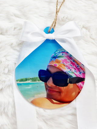 Pallina con foto e nome stampato