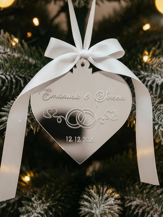 Pallina Anniversario Argento Specchio