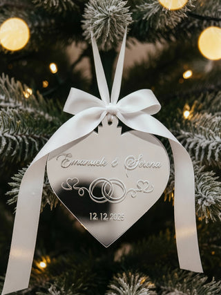 Pallina Anniversario Argento Specchio