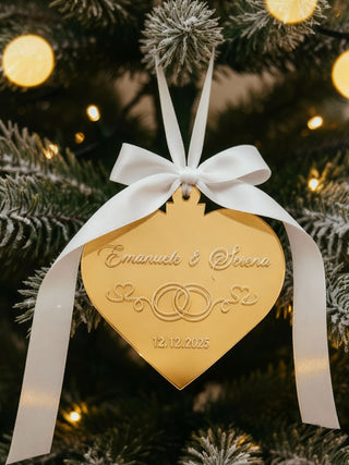 Pallina Anniversario Oro Specchio