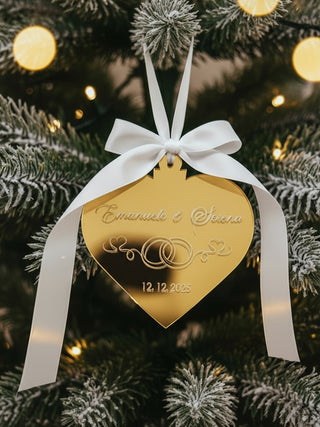 Pallina Anniversario Oro Specchio