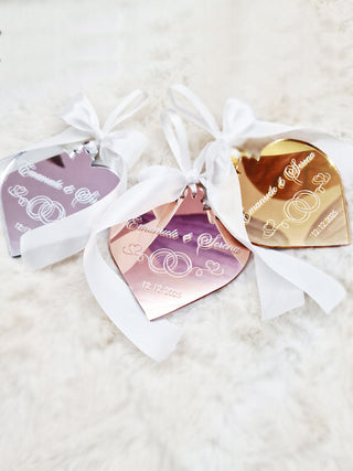 Pallina Anniversario Oro Rosa Specchio