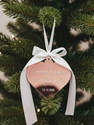 Pallina Anniversario Oro Rosa Specchio