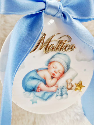 Pallina neonato con nome personalizzato
