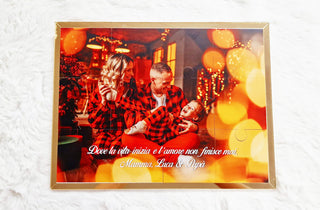 Puzzle Foto Personalizzato con Cornice Oro Specchio
