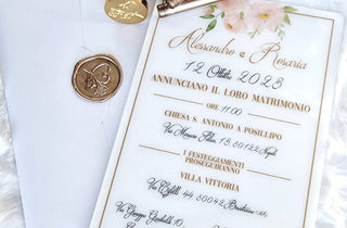 Partecipazione Romantica in busta con ceralacca