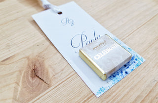 segnaposto cartoncino con cioccolatino