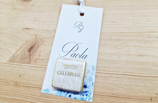 segnaposto cartoncino con cioccolatino