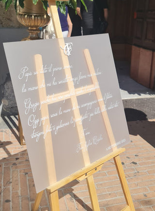 Tableau Satinato dedica personalizzata