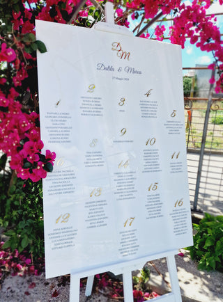 Tableau de mariage White Dream gold