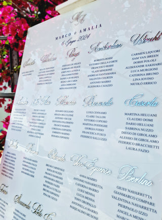 Tableau de mariage White Dream silver