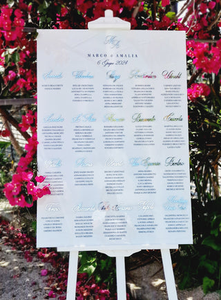 Tableau de mariage White Dream silver