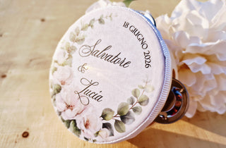 Segnaposto tamburello White Peony