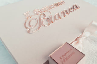 Pink and Rose Gold Confetti Box