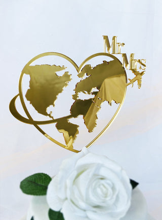 "Love Travel" Cake Topper