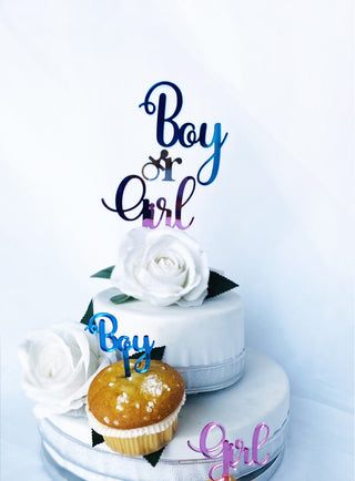Cake Topper Boy or Girl Bicolor – Zagara Eventi D'Autore