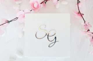 Bride and Groom initial tags "Italic"