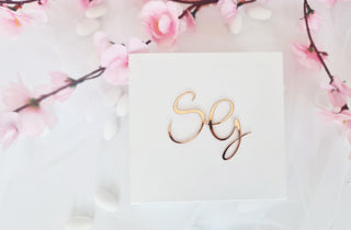 Bride and Groom initial tags "Italic"