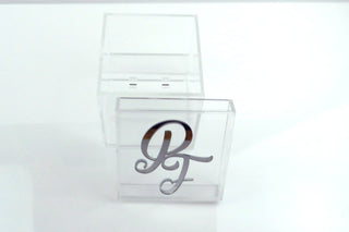 Silver initials ring holder box